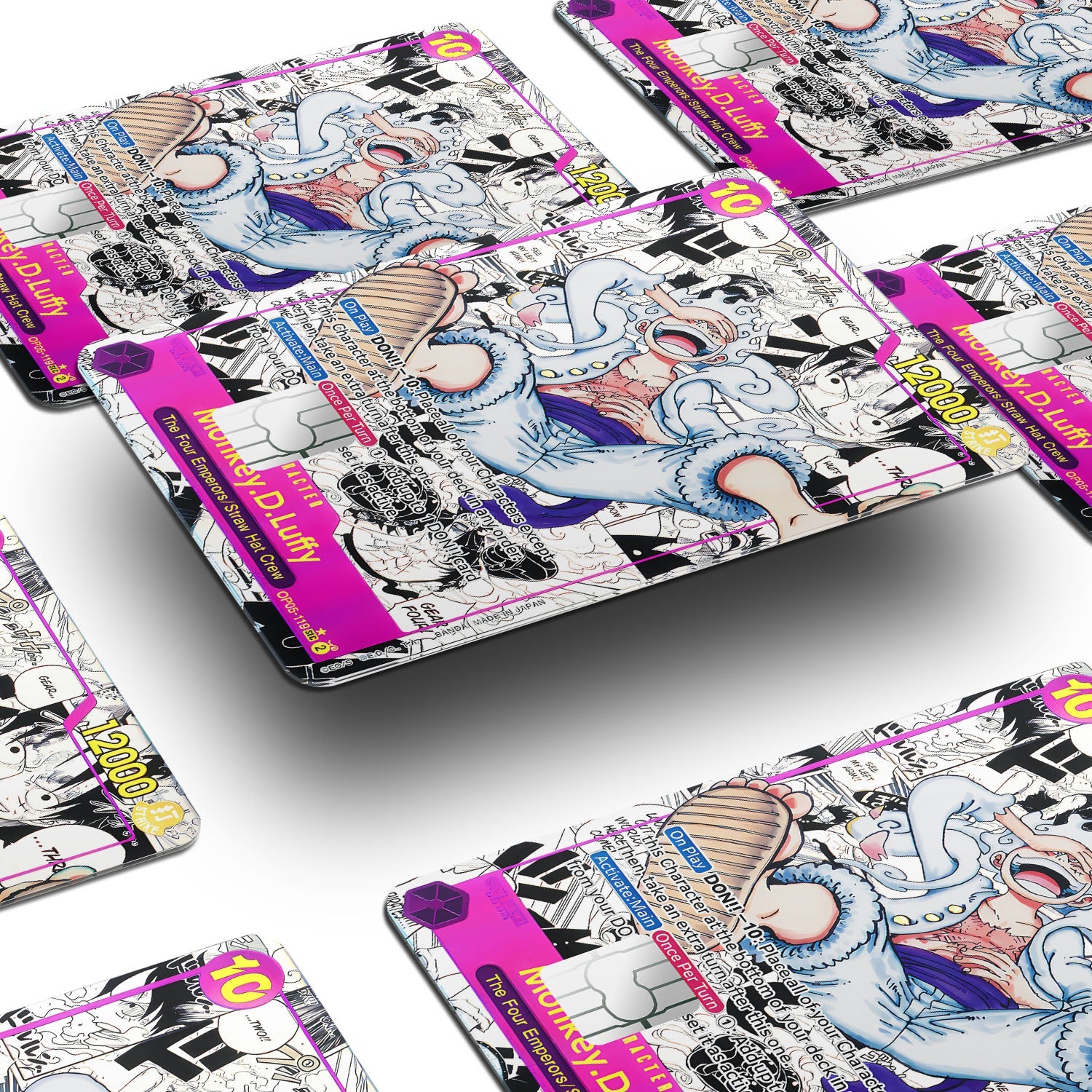 Flex Designs Credit Card Luffy Gear 5 Manga Limited Edition One Piece Card Window Skins - Anime One Piece Credit Card & Debit Card Skin