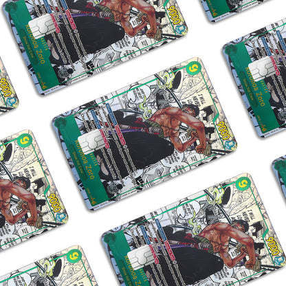 Flex Designs Credit Card Roronoa Zoro Manga Limited Edition One Piece Card Window Skins - Anime One Piece Credit Card & Debit Card Skin