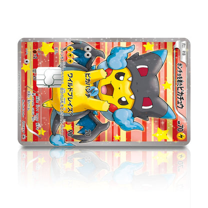 Flex Designs Credit Card Pokemon Poncho Pikachu Mega Charizard X Cosplay Card Full Skins - Anime Pokemon Credit Card & Debit Card Skin