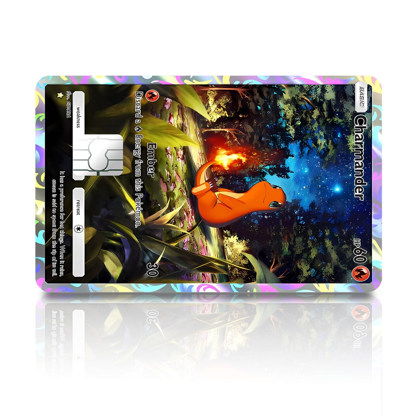 Flex Designs Credit Card Pokemon Charmander Pocket Card Full Skins - Anime Pokemon Credit Card & Debit Card Skin