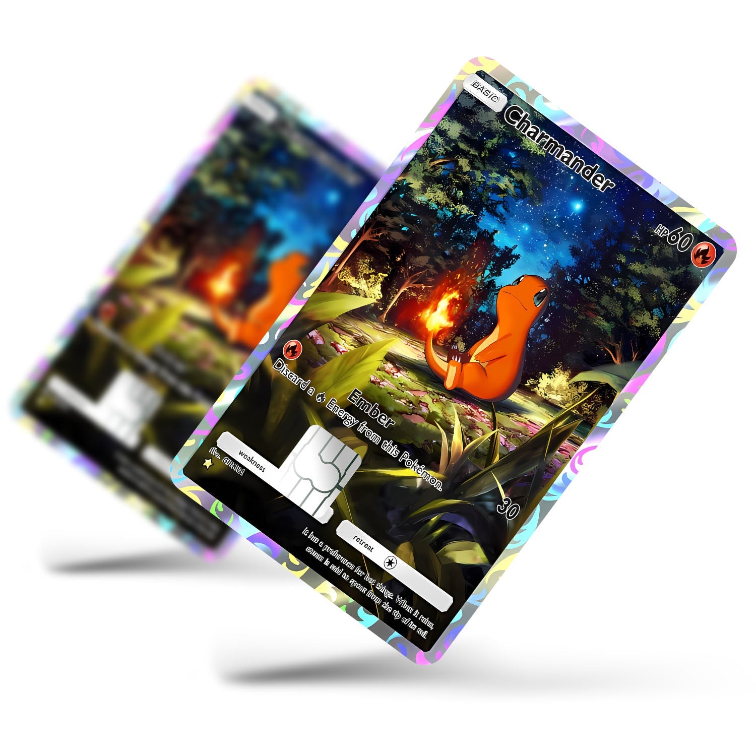 Flex Designs Credit Card Pokemon Charmander Pocket Card Full Skins - Anime Pokemon Credit Card & Debit Card Skin