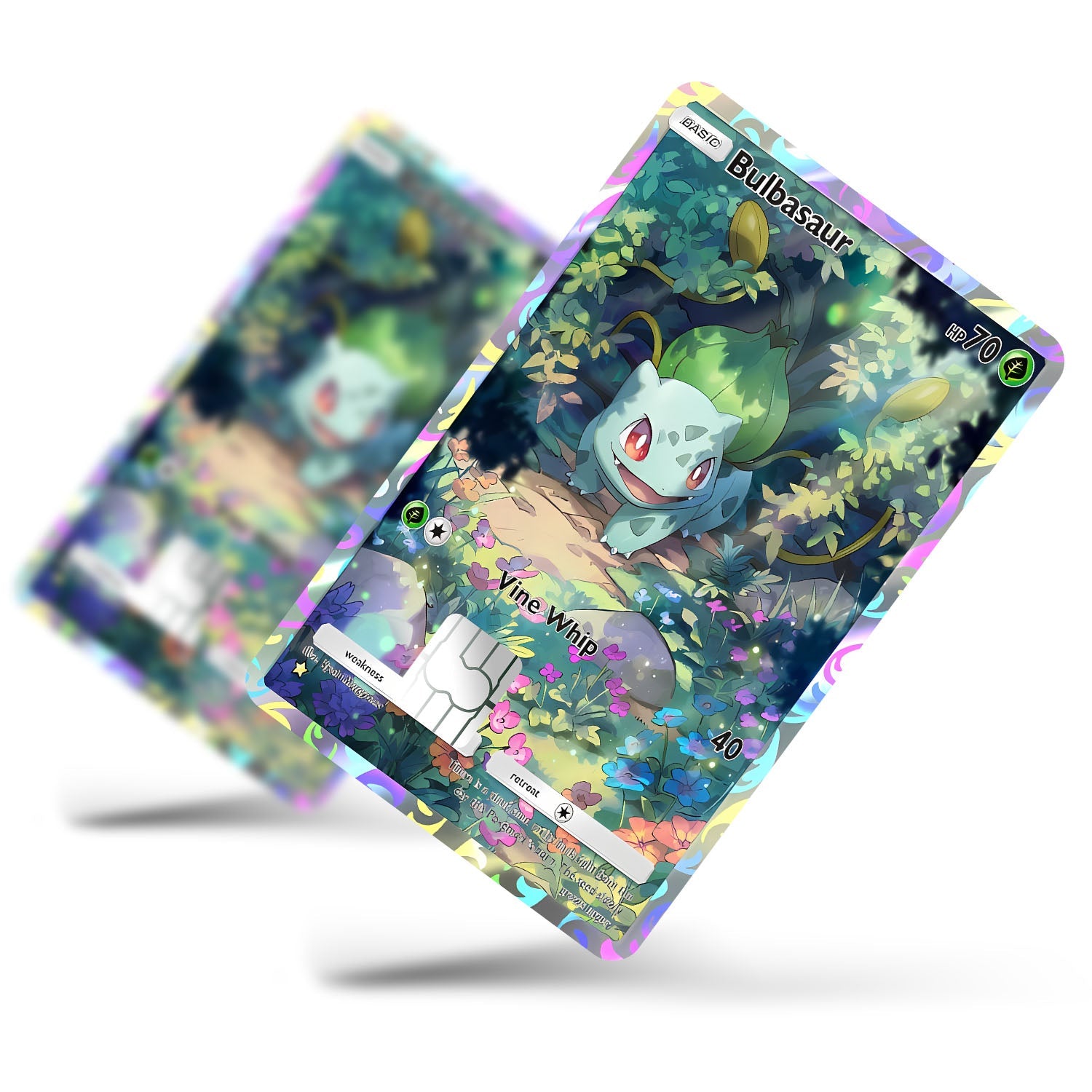 Flex Designs Credit Card Pokemon Bulbasaur Pocket Card Full Skins - Anime Pokemon Credit Card & Debit Card Skin
