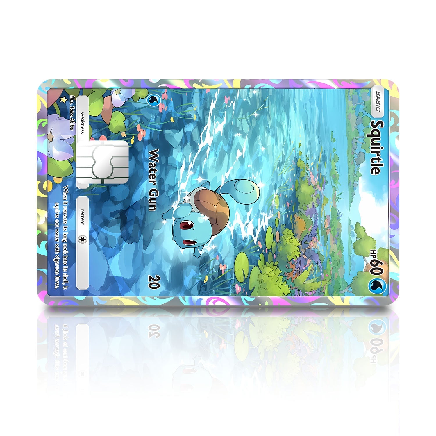 Flex Designs Credit Card Pokemon Squirtle Pocket Card Full Skins - Anime Pokemon Credit Card & Debit Card Skin