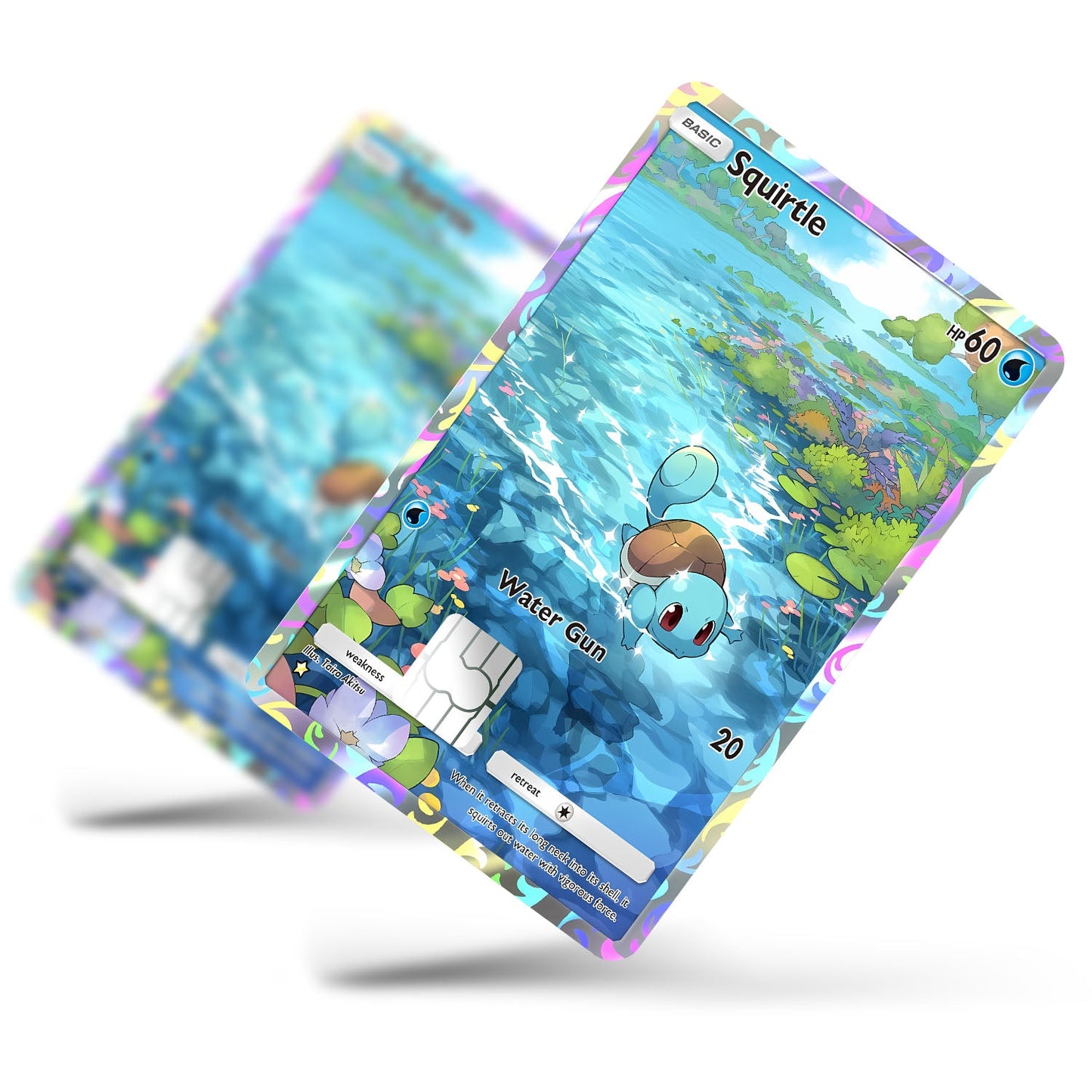 Flex Designs Credit Card Pokemon Squirtle Pocket Card Full Skins - Anime Pokemon Credit Card & Debit Card Skin
