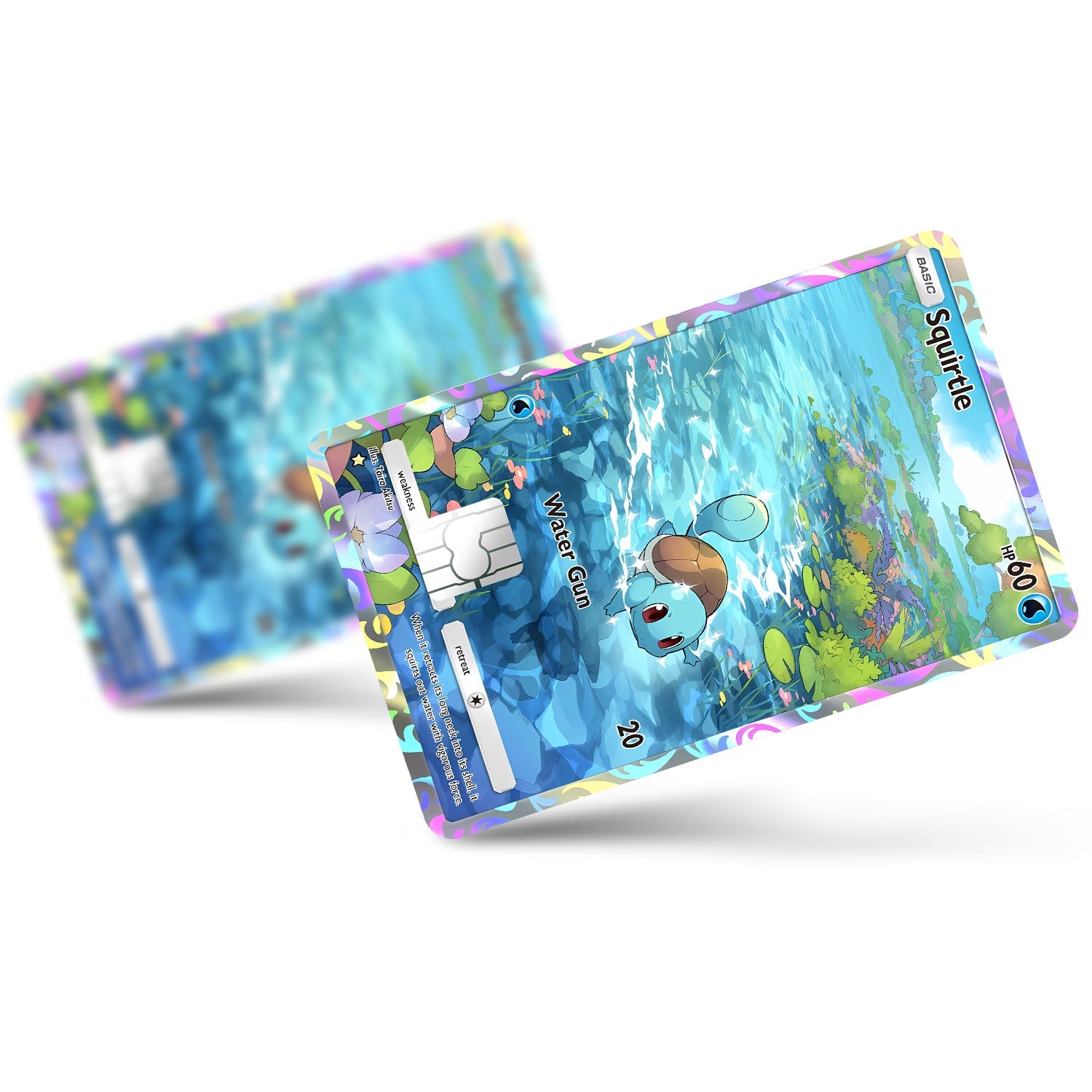 Flex Designs Credit Card Pokemon Squirtle Pocket Card Full Skins - Anime Pokemon Credit Card & Debit Card Skin