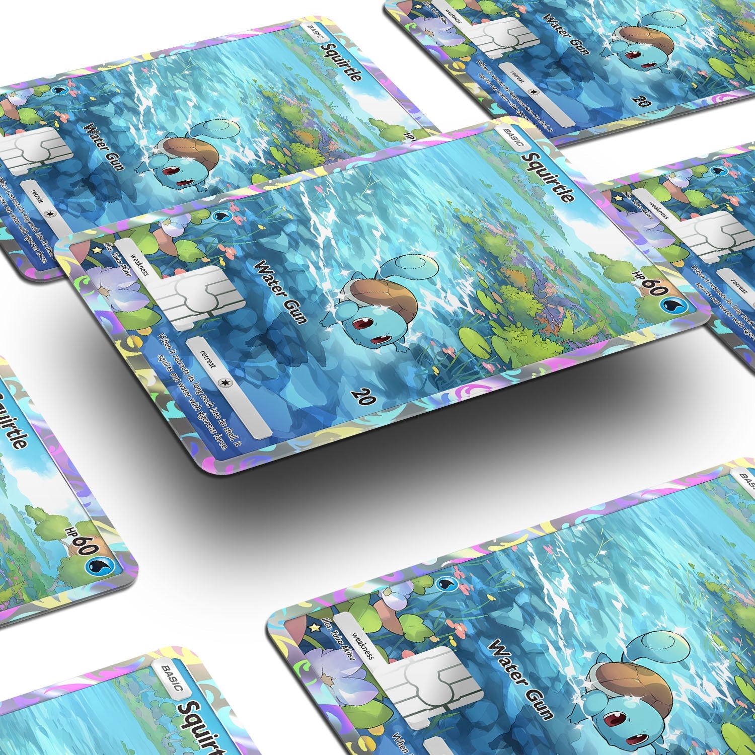 Flex Designs Credit Card Pokemon Squirtle Pocket Card Window Skins - Anime Pokemon Credit Card & Debit Card Skin