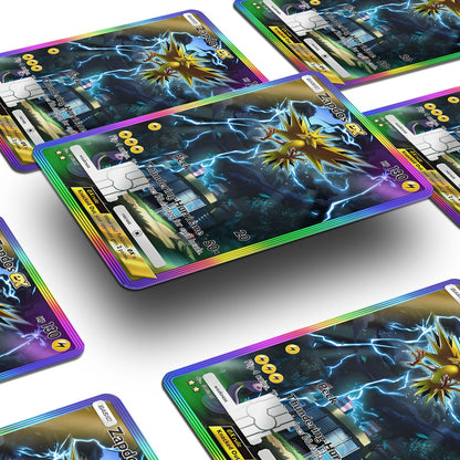 Flex Designs Credit Card Pokemon Zapdos Pocket Card Window Skins - Anime Pokemon Credit Card & Debit Card Skin