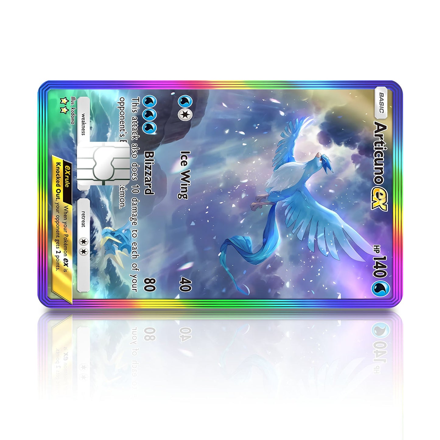 Flex Designs Credit Card Pokemon Articuno Pocket Card Full Skins - Anime Pokemon Credit Card & Debit Card Skin