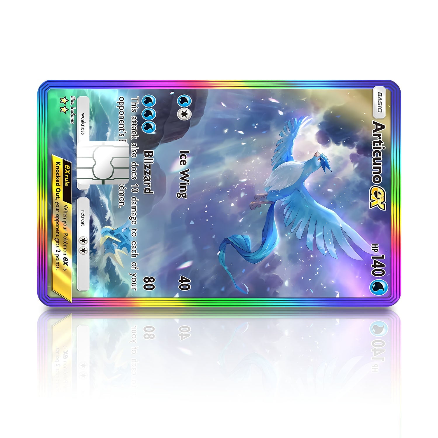 Flex Designs Credit Card Pokemon Articuno Pocket Card Full Skins - Anime Pokemon Credit Card & Debit Card Skin