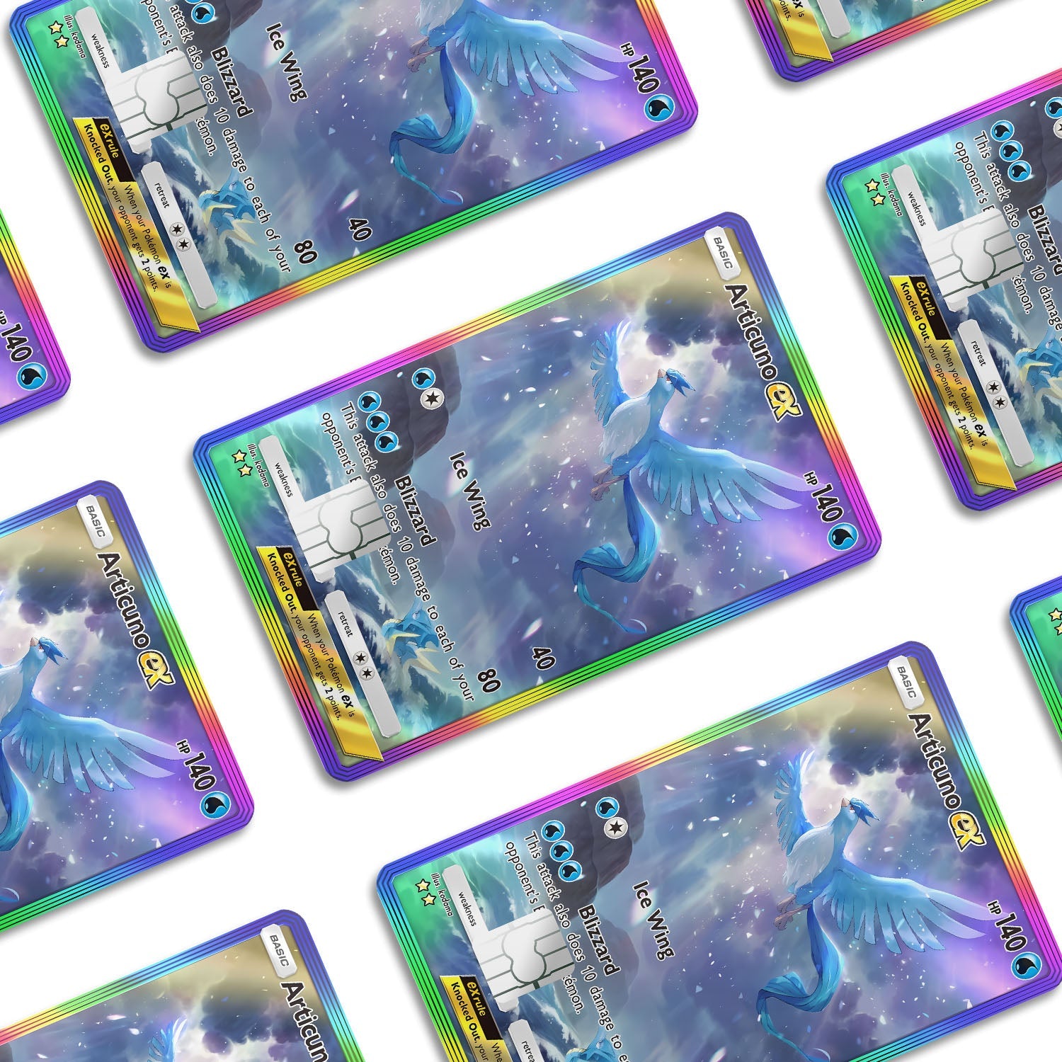 Flex Designs Credit Card Pokemon Articuno Pocket Card Window Skins - Anime Pokemon Credit Card & Debit Card Skin