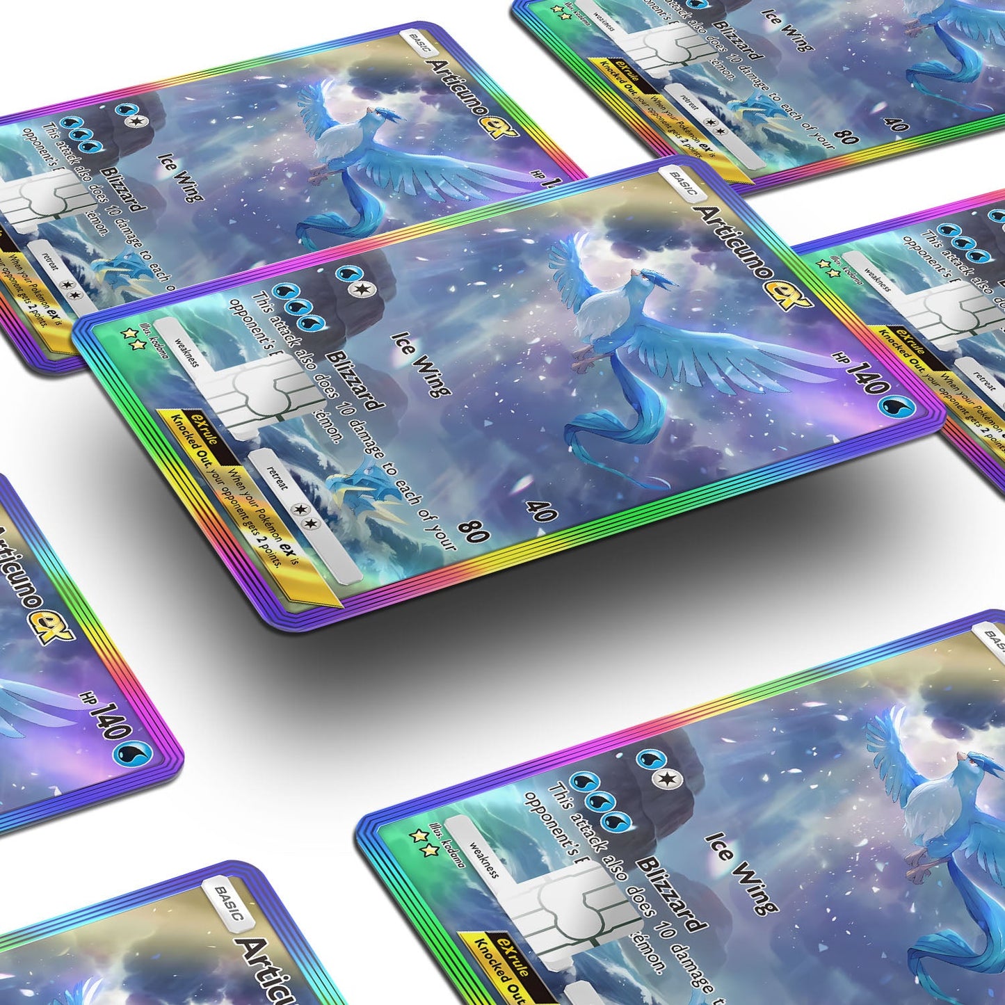 Flex Designs Credit Card Pokemon Articuno Pocket Card Window Skins - Anime Pokemon Credit Card & Debit Card Skin