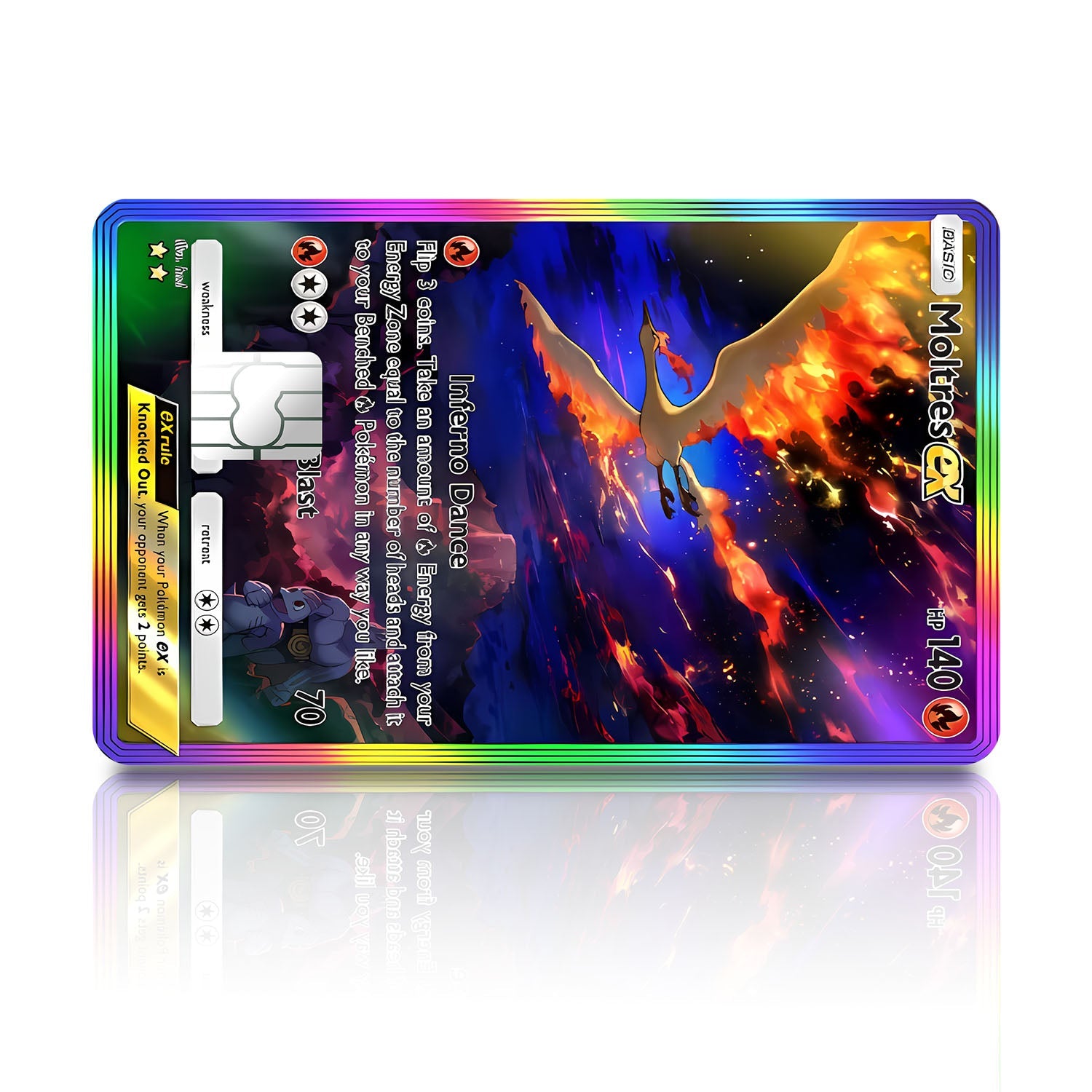 Flex Designs Credit Card Pokemon Moltres Pocket Card Full Skins - Anime Pokemon Credit Card & Debit Card Skin
