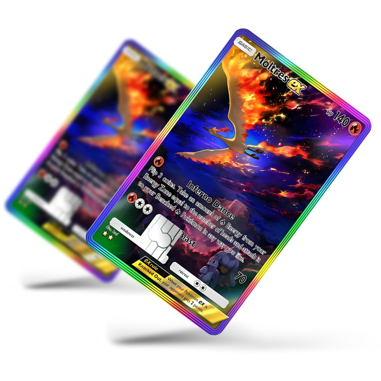 Flex Designs Credit Card Pokemon Moltres Pocket Card Full Skins - Anime Pokemon Credit Card & Debit Card Skin