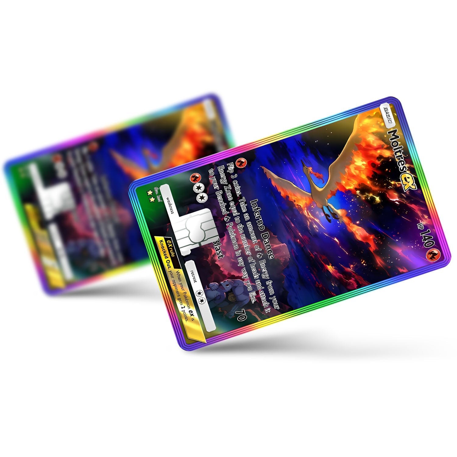 Flex Designs Credit Card Pokemon Moltres Pocket Card Full Skins - Anime Pokemon Credit Card & Debit Card Skin