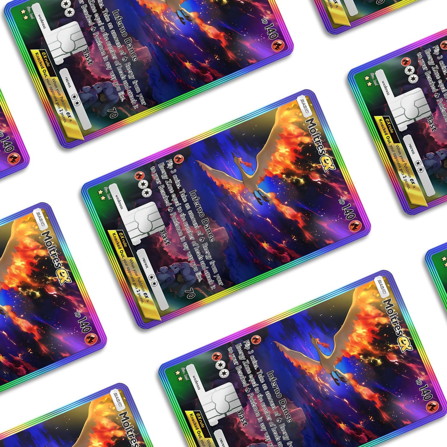 Flex Designs Credit Card Pokemon Moltres Pocket Card Window Skins - Anime Pokemon Credit Card & Debit Card Skin
