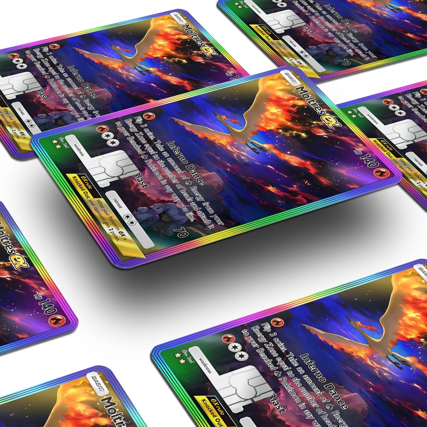 Flex Designs Credit Card Pokemon Moltres Pocket Card Window Skins - Anime Pokemon Credit Card & Debit Card Skin