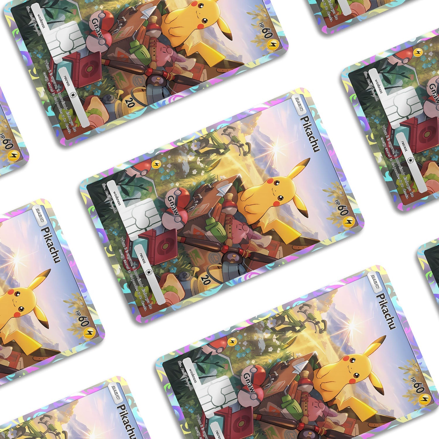 Flex Designs Credit Card Pokemon Pikachu Pocket Card Window Skins - Anime Pokemon Credit Card & Debit Card Skin