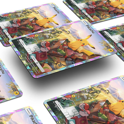 Flex Designs Credit Card Pokemon Pikachu Pocket Card Window Skins - Anime Pokemon Credit Card & Debit Card Skin