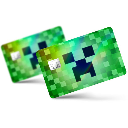 Flex Designs Holographic Credit Card Minecraft Creeper Full Skins - Gaming Minecraft Holographic Credit Card & Debit Card Skin