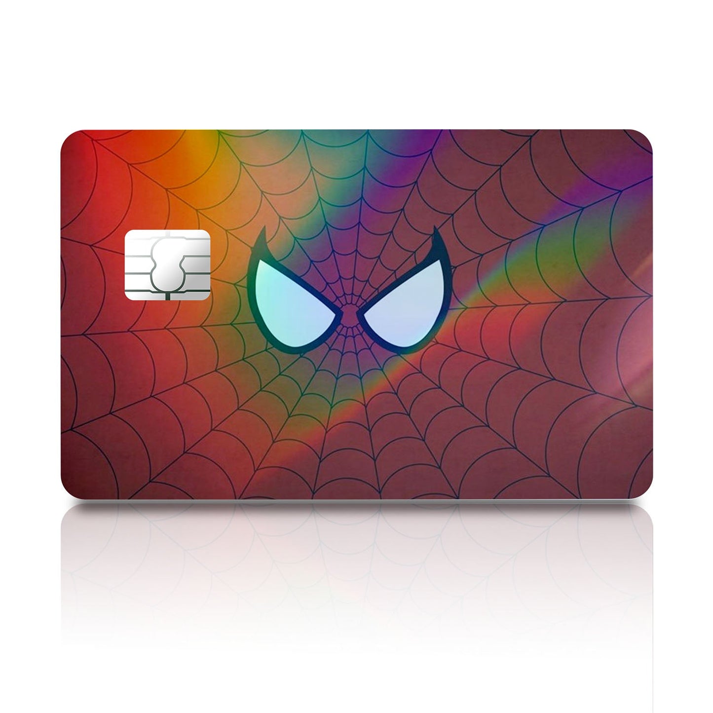 Flex Designs Holographic Credit Card Spiderman Face Full Skins - Superhero Spiderman Holographic Credit Card & Debit Card Skin