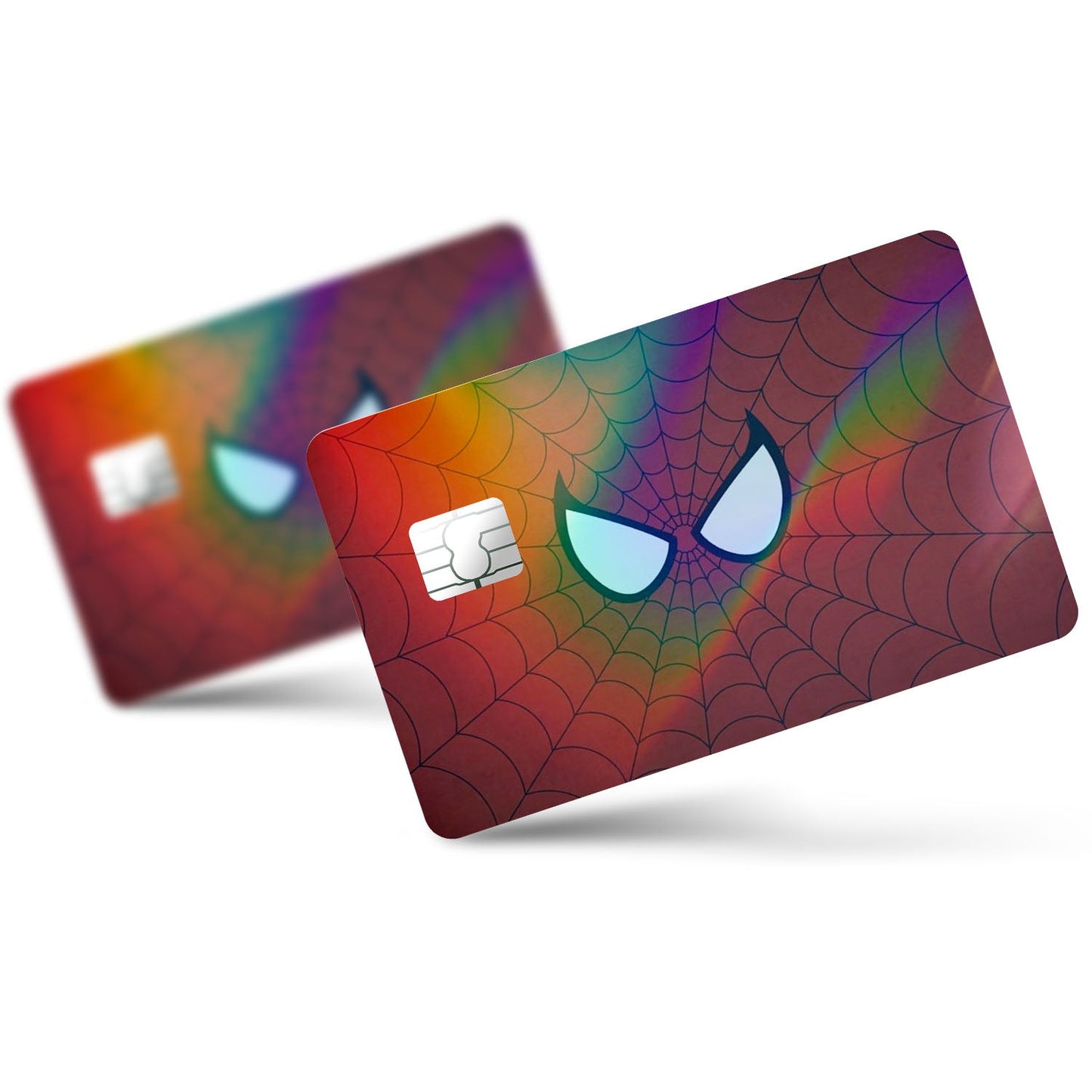 Flex Designs Holographic Credit Card Spiderman Face Full Skins - Superhero Spiderman Holographic Credit Card & Debit Card Skin
