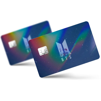 Flex Designs Holographic Credit Card BTS ARMY Full Skins - Artist Kpop Holographic Credit Card & Debit Card Skin