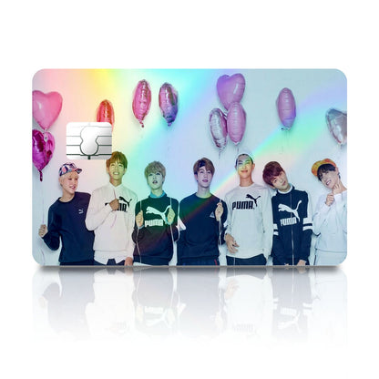 Flex Designs Holographic Credit Card BTS Full Skins - Artist Kpop Holographic Credit Card & Debit Card Skin