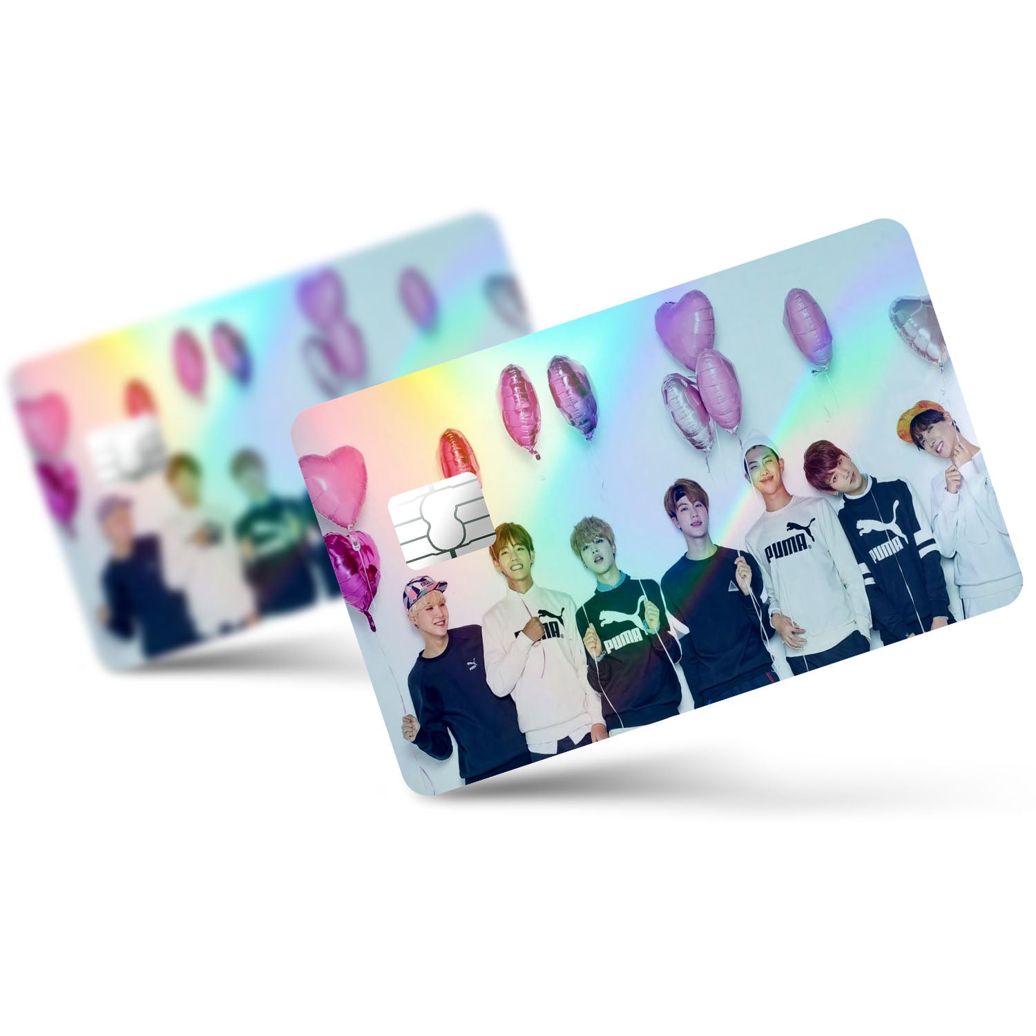 Flex Designs Holographic Credit Card BTS Full Skins - Artist Kpop Holographic Credit Card & Debit Card Skin
