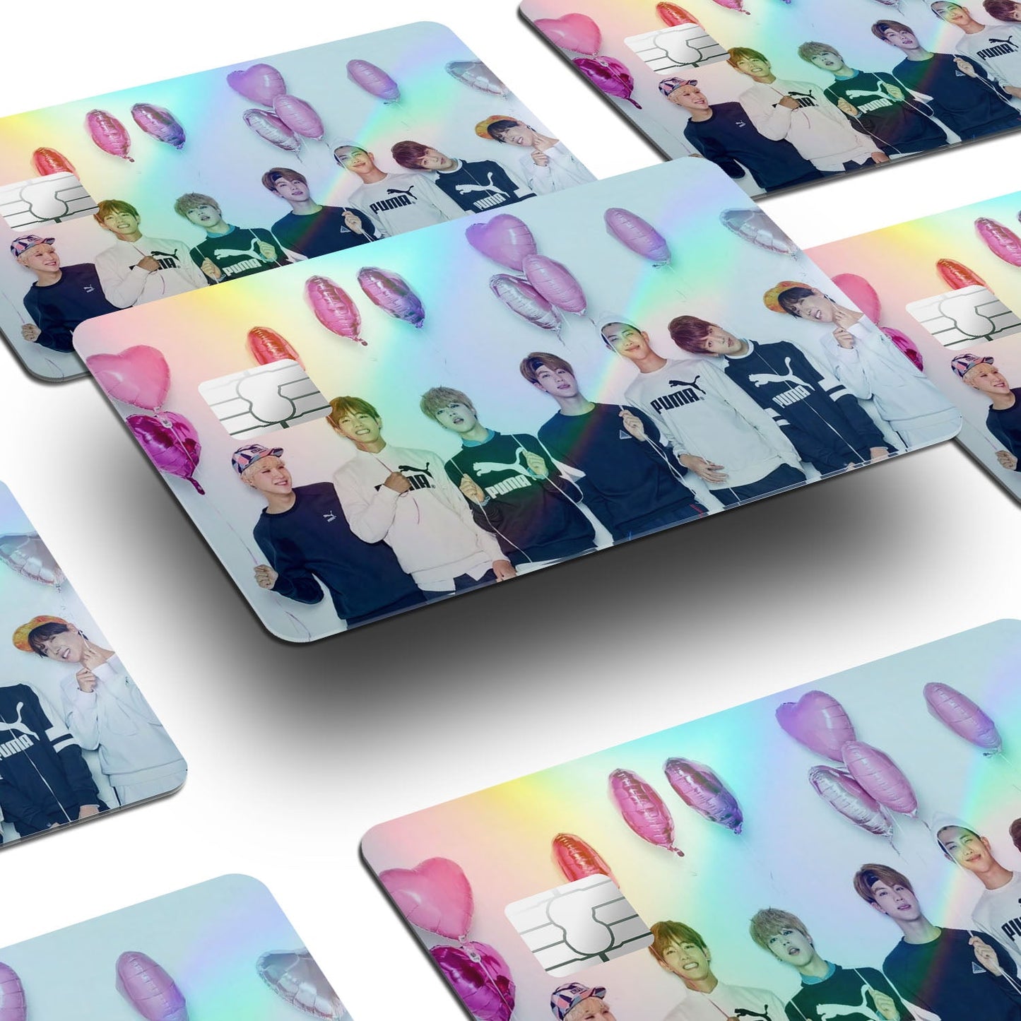 Flex Designs Holographic Credit Card BTS Window Skins - Artist Kpop Holographic Credit Card & Debit Card Skin