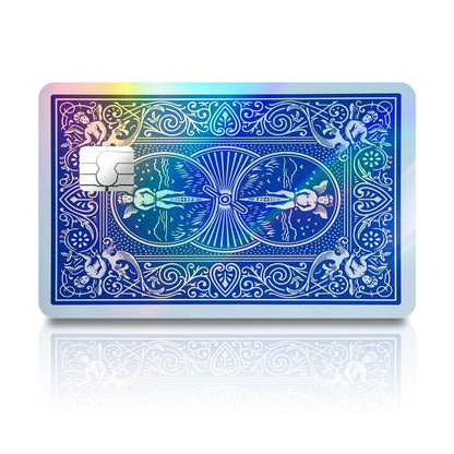Flex Designs Holographic Credit Card Bicycle Playing Card Blue Full Skins - Meme  Holographic Credit Card & Debit Card Skin