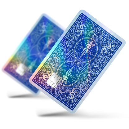 Flex Designs Holographic Credit Card Bicycle Playing Card Blue Full Skins - Meme  Holographic Credit Card & Debit Card Skin