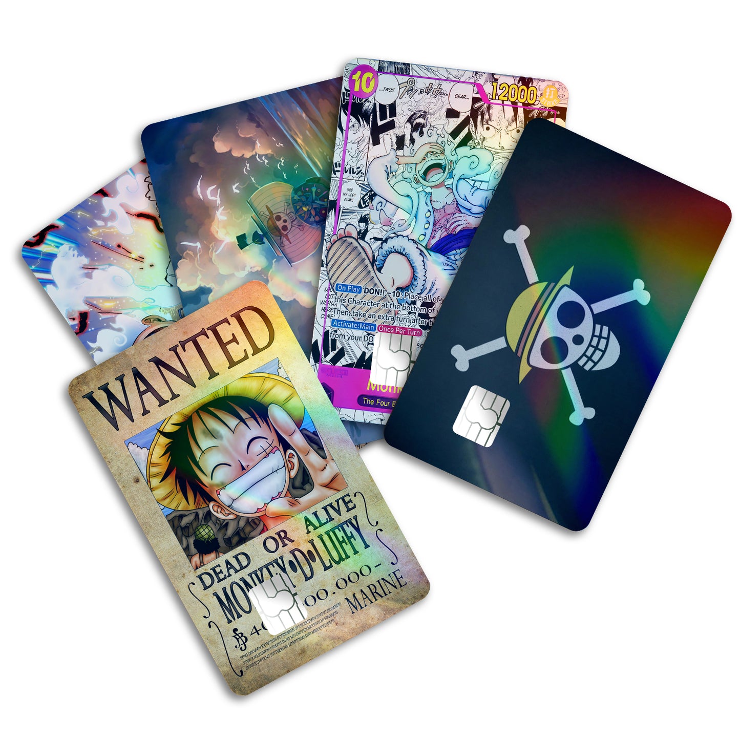 One Piece Monkey D Luffy Holographic Bundle Credit Card & Debit Card Skin