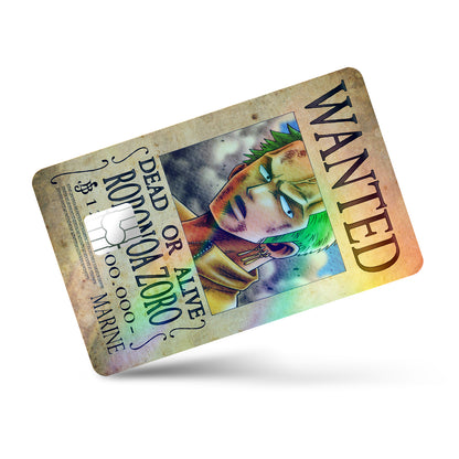 One Piece Roronoa Zoro Holographic Bundle Credit Card & Debit Card Skin