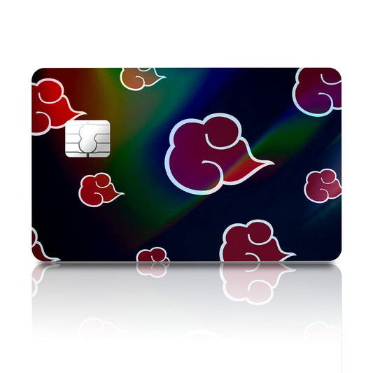 Flex Designs Holographic Credit Card Akatsuki Pattern Full Skins - Anime Naruto Holographic Credit Card & Debit Card Skin