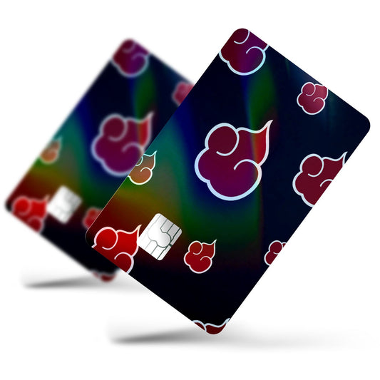 Flex Designs Holographic Credit Card Akatsuki Pattern Full Skins - Anime Naruto Holographic Credit Card & Debit Card Skin