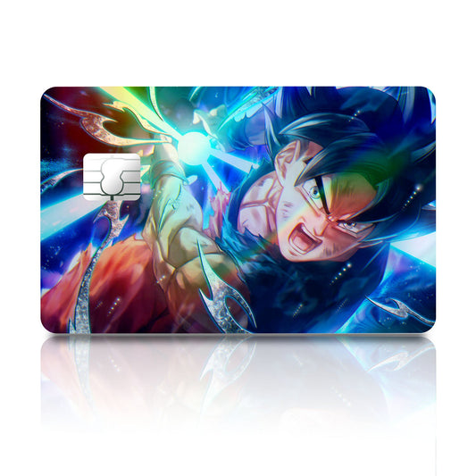 Flex Designs Holographic Credit Card Dragon Ball Goku Kamehameha Full Skins - Anime Dragon Ball Holographic Credit Card & Debit Card Skin