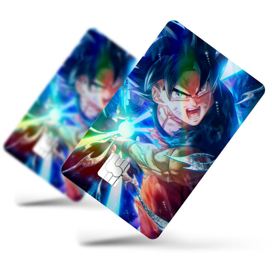 Flex Designs Holographic Credit Card Dragon Ball Goku Kamehameha Full Skins - Anime Dragon Ball Holographic Credit Card & Debit Card Skin
