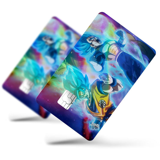 Flex Designs Holographic Credit Card Dragon Ball Goku & Vegeta Super Saiyan Blue Full Skins - Anime Dragon Ball Holographic Credit Card & Debit Card Skin