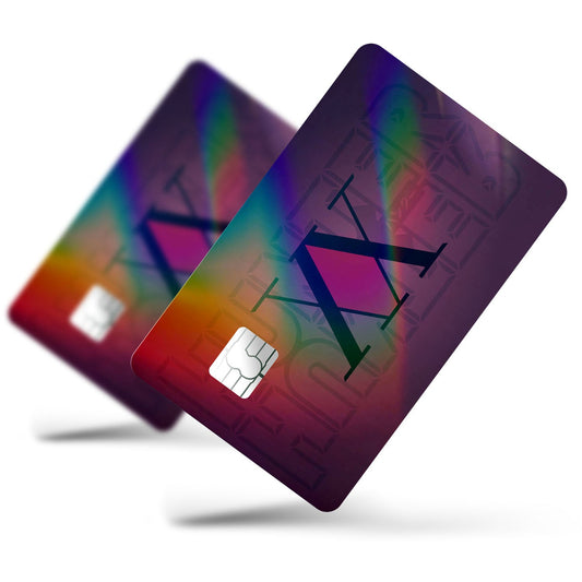 Flex Designs Holographic Credit Card Hunter x Hunter Logo Red Full Skins - Anime Hunter x Hunter Holographic Credit Card & Debit Card Skin