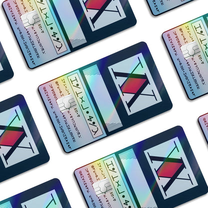 Flex Designs Holographic Credit Card Hunter x Hunter Licence Card Window Skins - Anime Hunter x Hunter Holographic Credit Card & Debit Card Skin