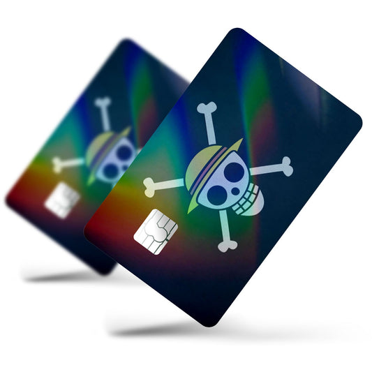 Flex Designs Holographic Credit Card One Piece Strawhat Jolly Rogers Pirate Flag Full Skins - Anime One Piece Holographic Credit Card & Debit Card Skin