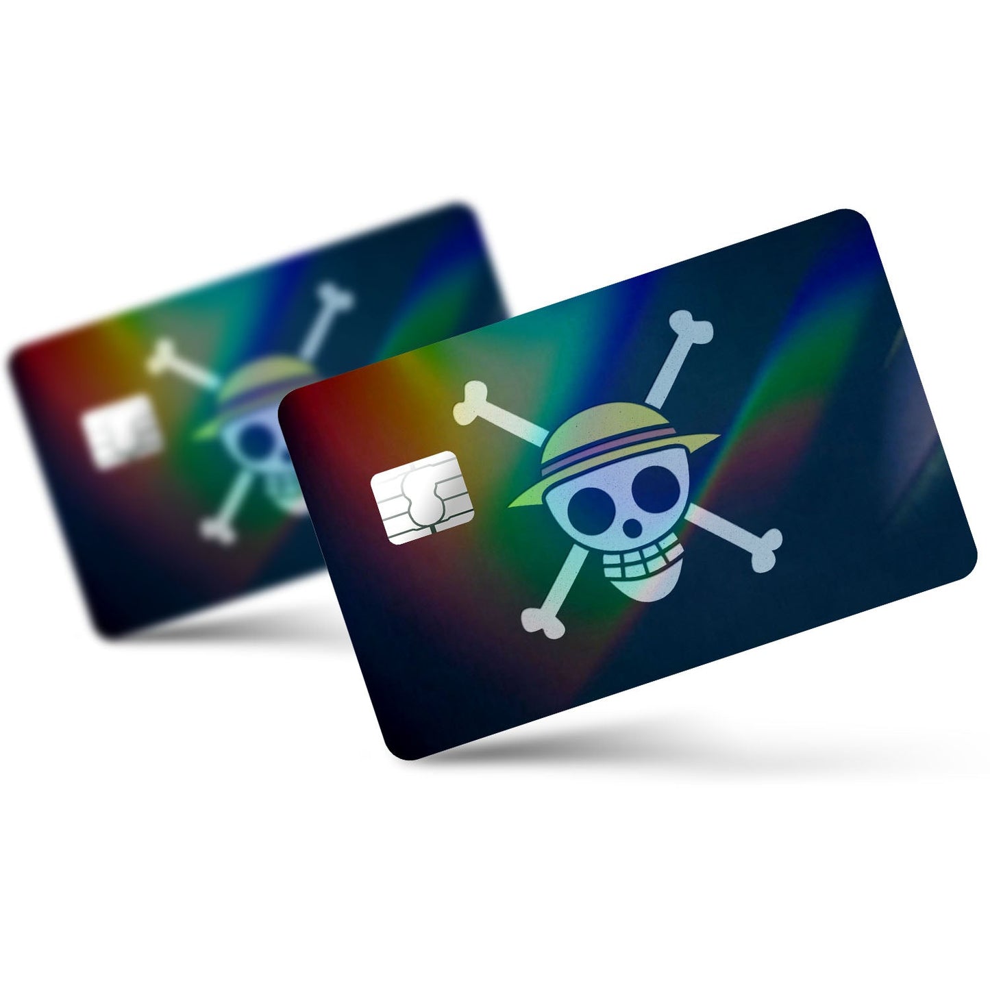 Flex Designs Holographic Credit Card One Piece Strawhat Jolly Rogers Pirate Flag Full Skins - Anime One Piece Holographic Credit Card & Debit Card Skin