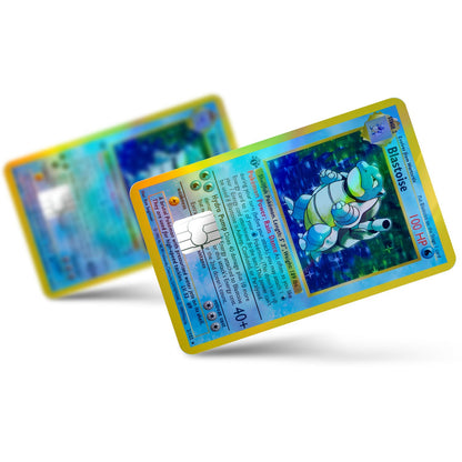 Flex Designs Holographic Credit Card Pokemon Blastoise Card Full Skins - Anime Pokemon Holographic Credit Card & Debit Card Skin