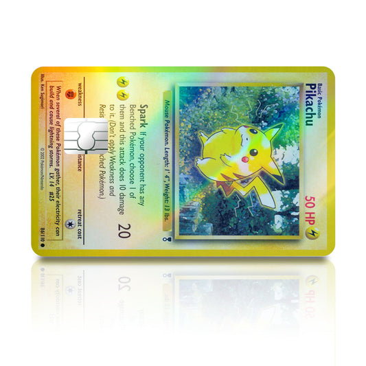 Flex Designs Holographic Credit Card Pokemon Pikachu Card Full Skins - Anime Pokemon Holographic Credit Card & Debit Card Skin