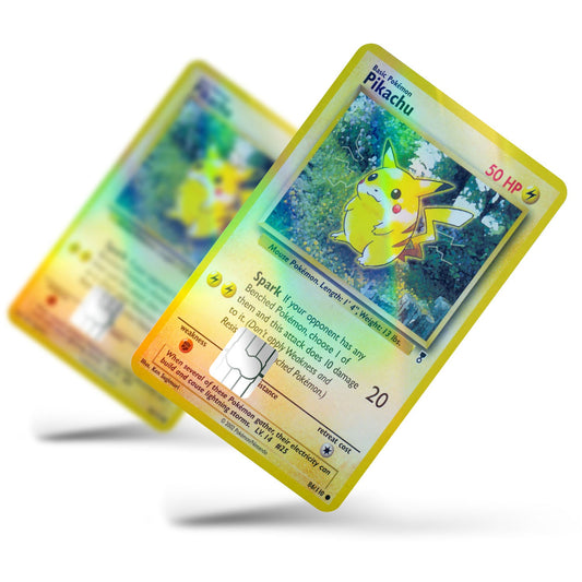 Flex Designs Holographic Credit Card Pokemon Pikachu Card Full Skins - Anime Pokemon Holographic Credit Card & Debit Card Skin