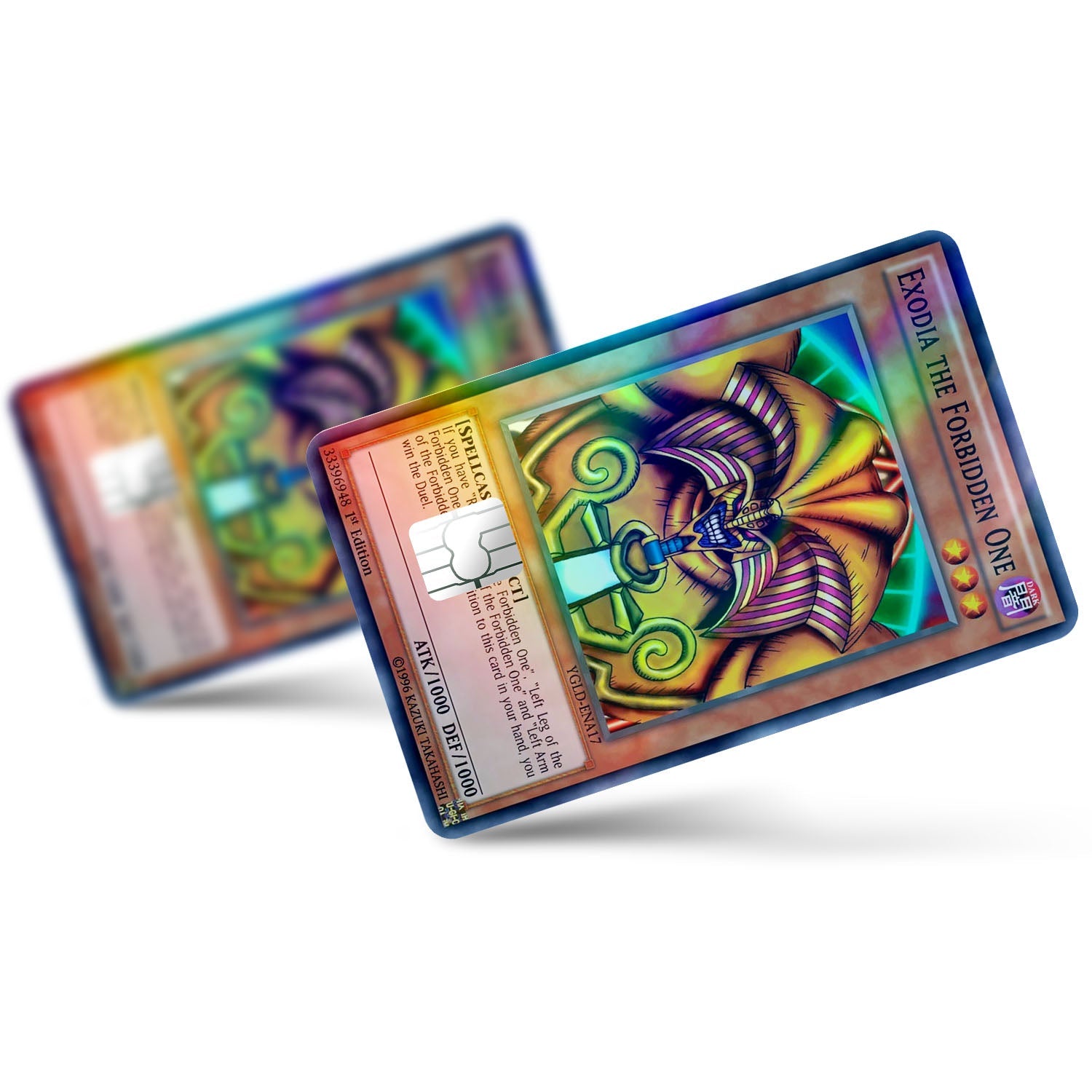 yugioh exodia card Yugioh Exodia the Forbidden Holographic Credit Card Holographic Credit Card & Debit Card Skin – Flex Design Store