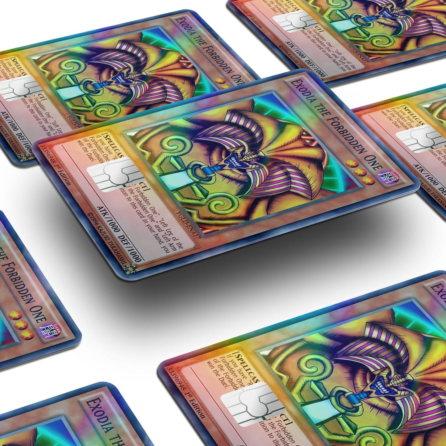 Flex Designs Holographic Credit Card Yugioh Exodia the Forbidden Window Skins - Anime Yu-Gi-Oh Holographic Credit Card & Debit Card Skin