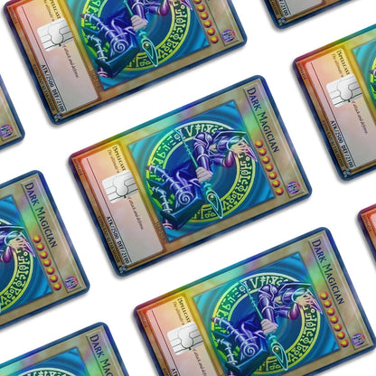 Flex Designs Holographic Credit Card Yugioh Dark Magician Window Skins - Anime Yu-Gi-Oh Holographic Credit Card & Debit Card Skin