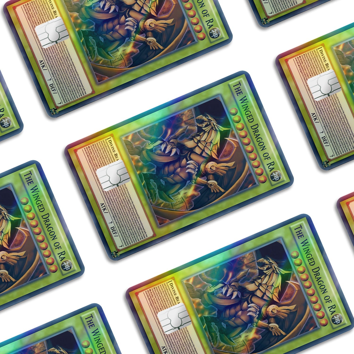 Flex Designs Holographic Credit Card Yugioh Winged Dragon of Ra Window Skins - Anime Yu-Gi-Oh Holographic Credit Card & Debit Card Skin