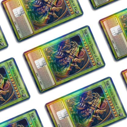 Flex Designs Holographic Credit Card Yugioh Winged Dragon of Ra Window Skins - Anime Yu-Gi-Oh Holographic Credit Card & Debit Card Skin